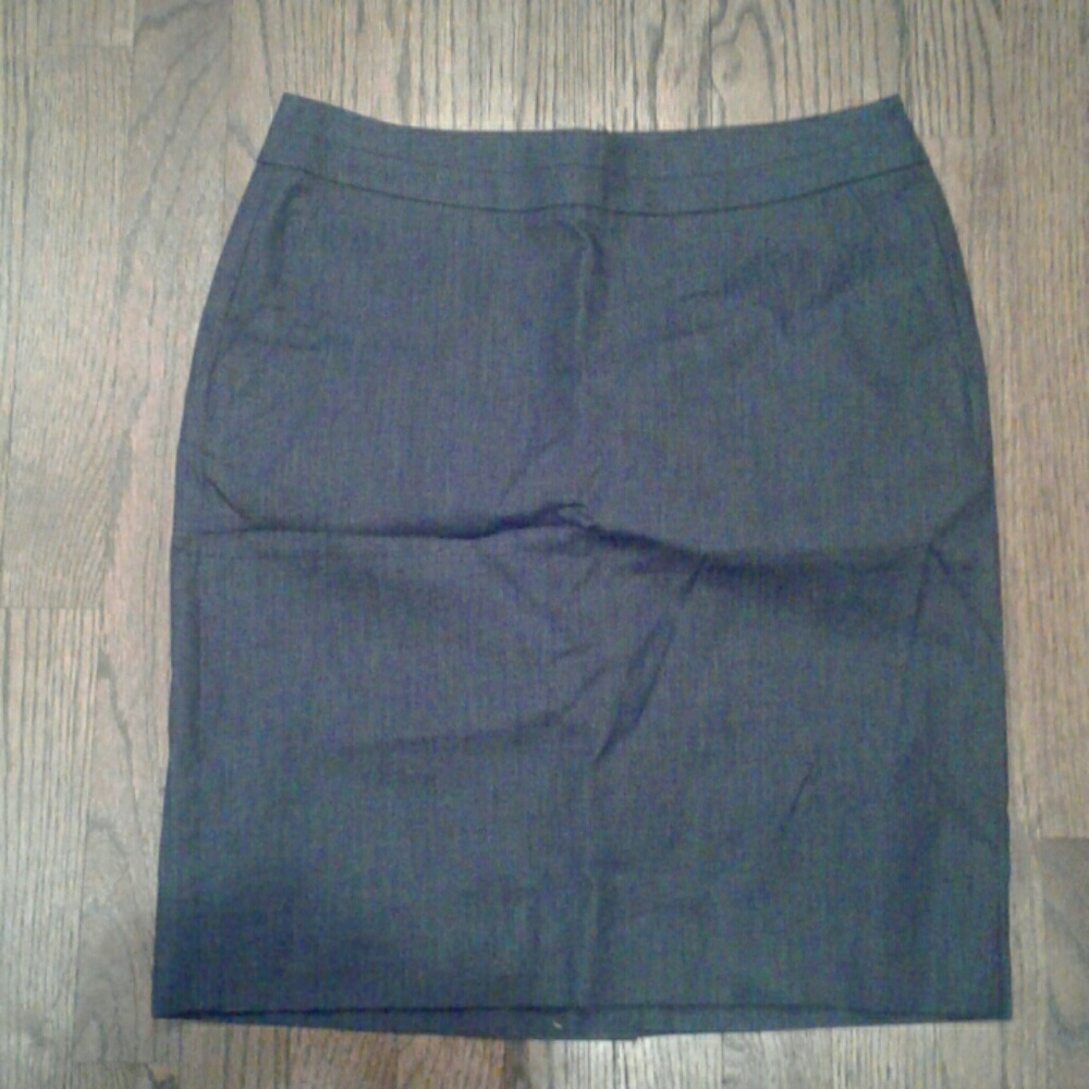 Loft soft blue jeaned dress skirt